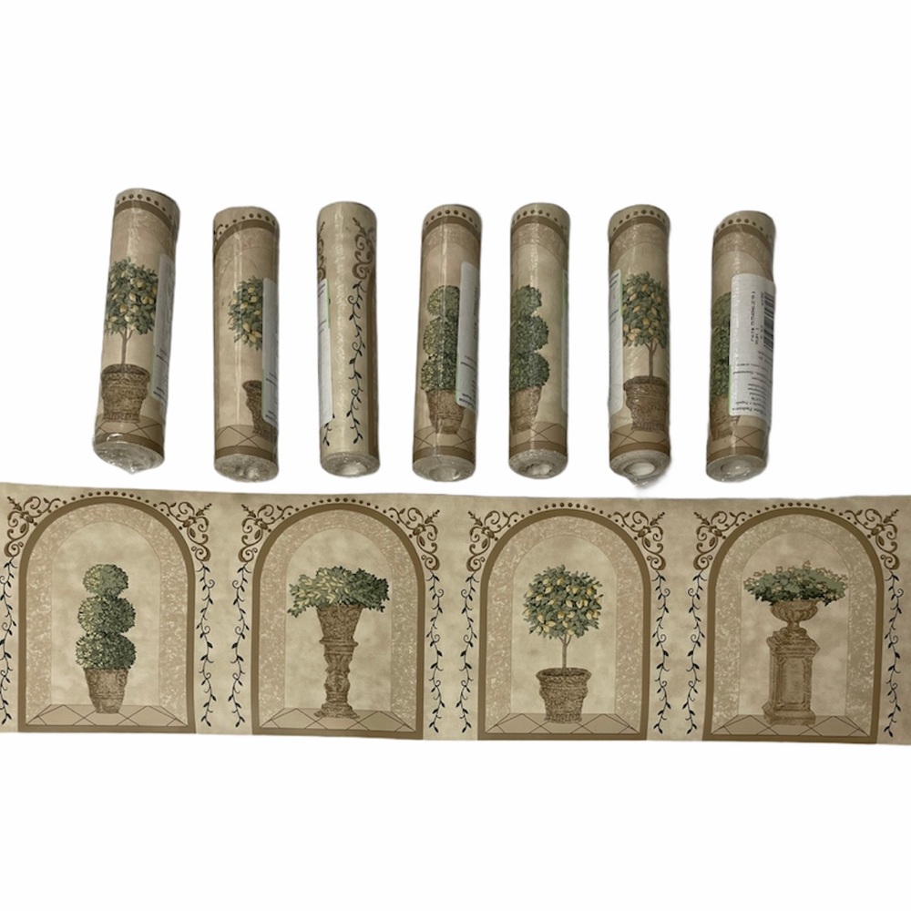 Vintage Wall Border Paper Lemon Topiary Waverly #5506291 Wallpaper Border Art